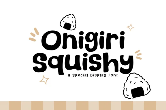 Onigiri Squishy - A Fun & Cozy Font