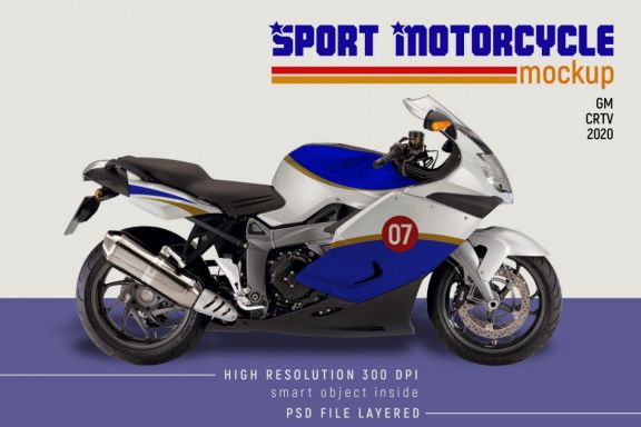 Sport Motorcycle Mock-up