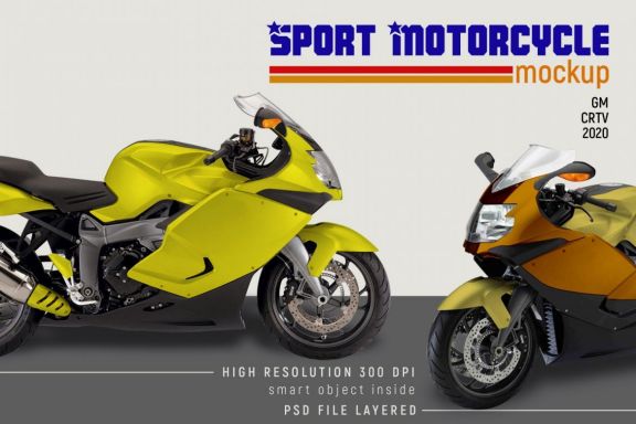 Sport Motorcycle Mock-up