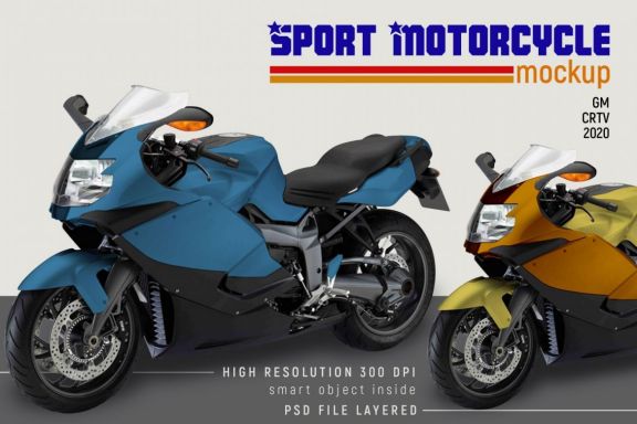 Sport Motorcycle Mock-up