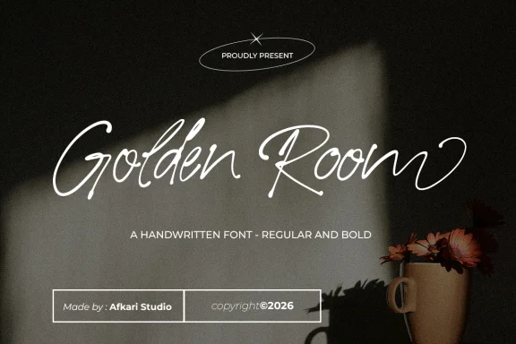 Golden Room - Handwritten Script Font