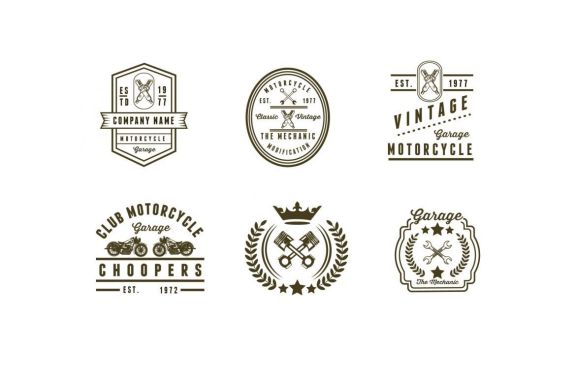Set Badges Motorcycle Logo 2