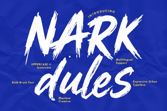 Nark Dules Expressive Urban Bold Brush Font