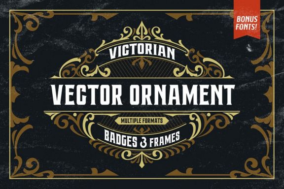 Victorian Ornaments Vector + Bonus
