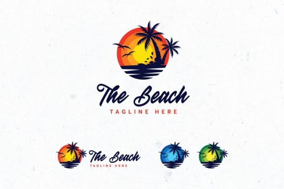 10 Beach Logo Bundle