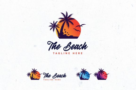 10 Beach Logo Bundle