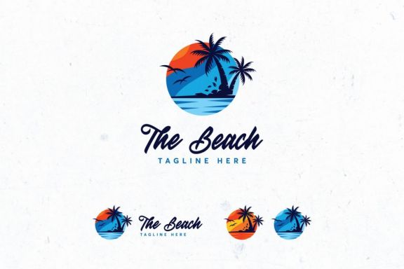 10 Beach Logo Bundle