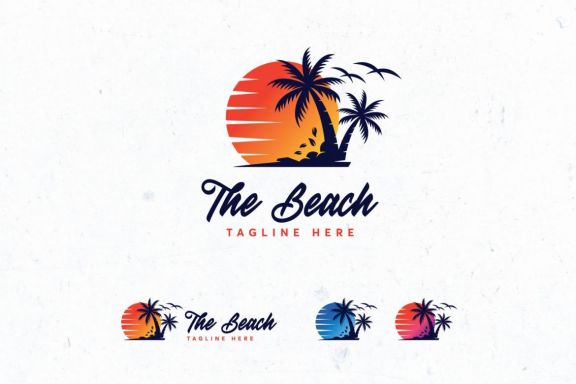 10 Beach Logo Bundle
