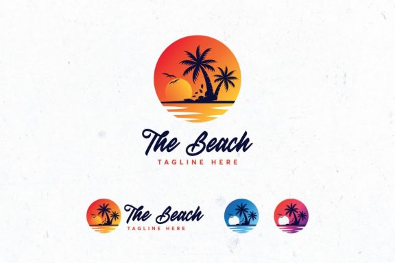 10 Beach Logo Bundle