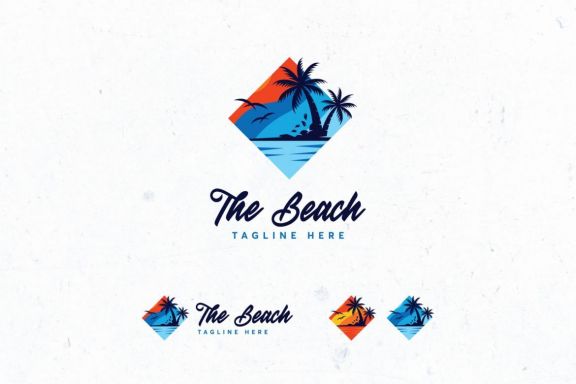 10 Beach Logo Bundle