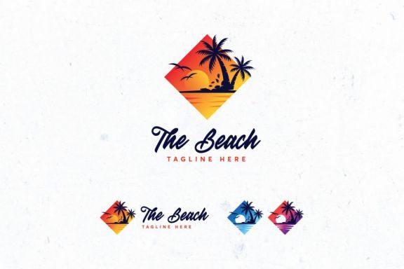 10 Beach Logo Bundle
