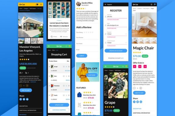 Fluorine | eCommerce Responsive Web UI Kit for Sketch