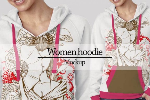 Women Hoodie Mock-up Vr2
