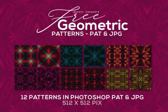 12 Free Modern Geometric Patterns 2