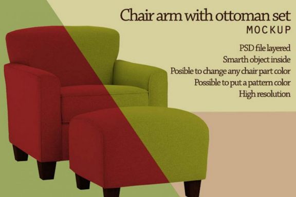 Chair Arm with Ottoman Mock-up