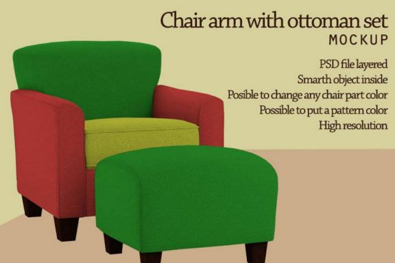 Chair Arm with Ottoman Mock-up
