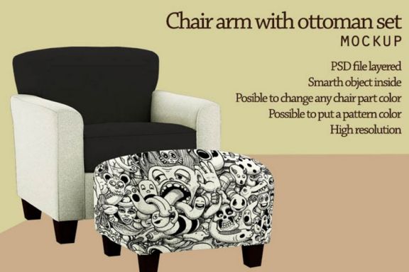 Chair Arm with Ottoman Mock-up