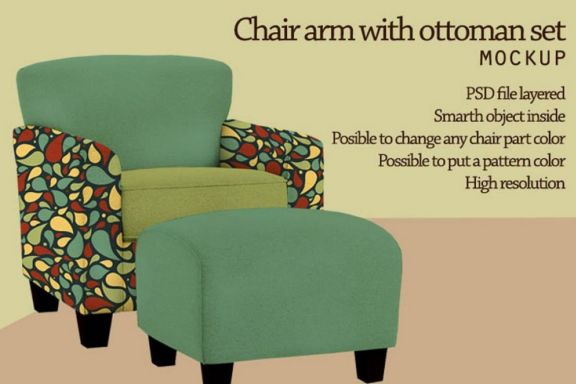 Chair Arm with Ottoman Mock-up