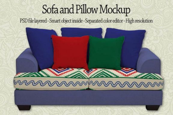 Sofa and pillow Mock-up