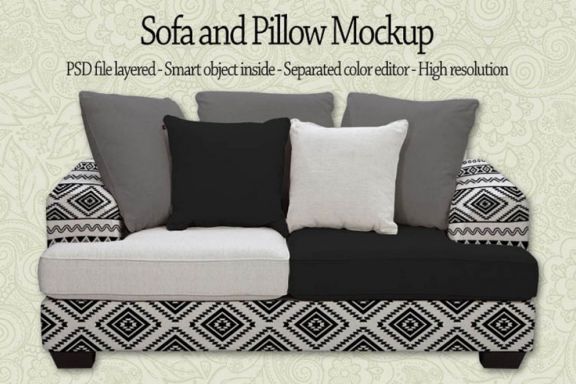Sofa and pillow Mock-up