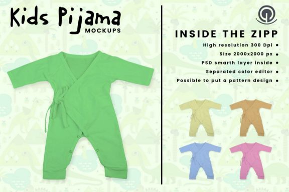 Kids Pijama Mock-up