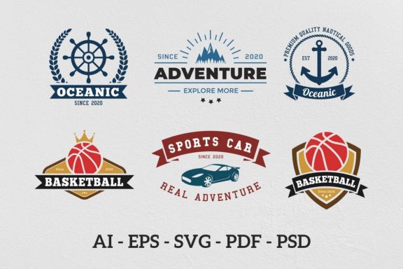  Various Vintage Logo Template Bundle