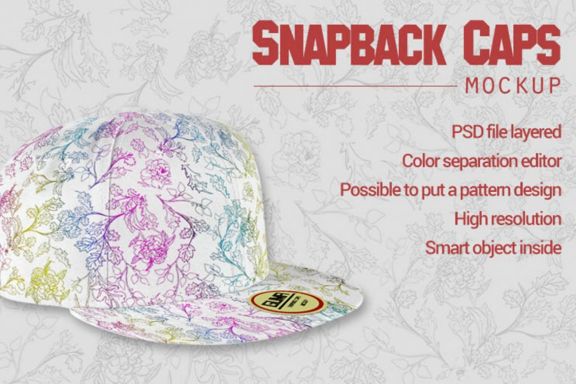 Snapback Caps Mock-up