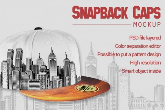 Snapback Caps Mock-up