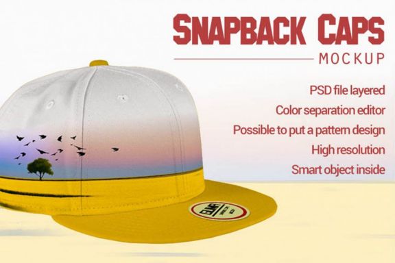Snapback Caps Mock-up