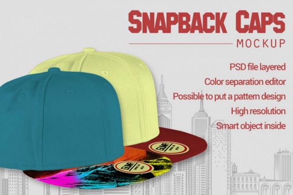 Snapback Caps Mock-up