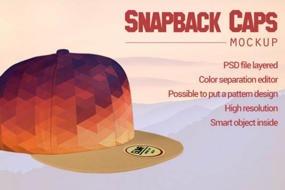 Snapback Caps Mock-up