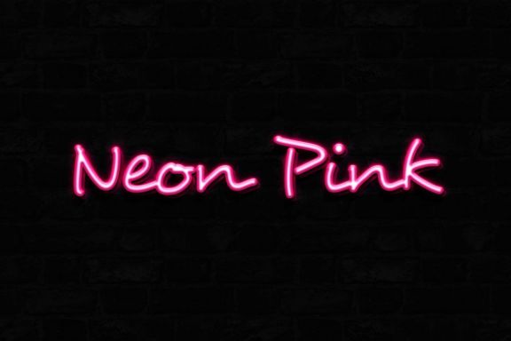 Neon Pink 3d text effect template