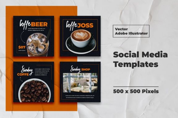 Coffe Instagram Feed Vector