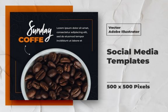 Coffe Instagram Feed Vector