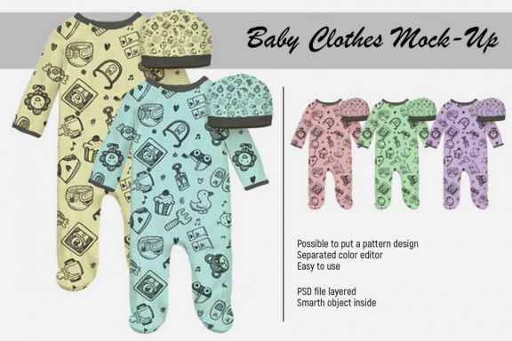 Baby Clothes Mock-up Vr2