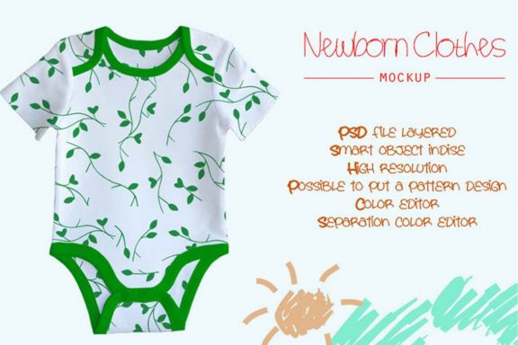 Newborn Clothes Mock-up
