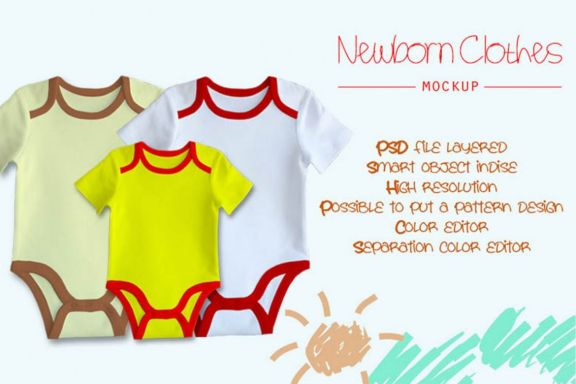 Newborn Clothes Mock-up