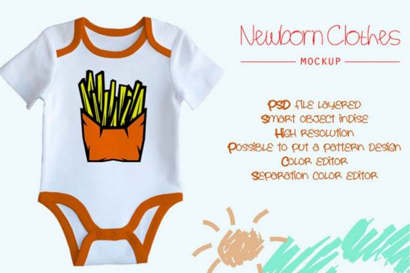 Newborn Clothes Mock-up