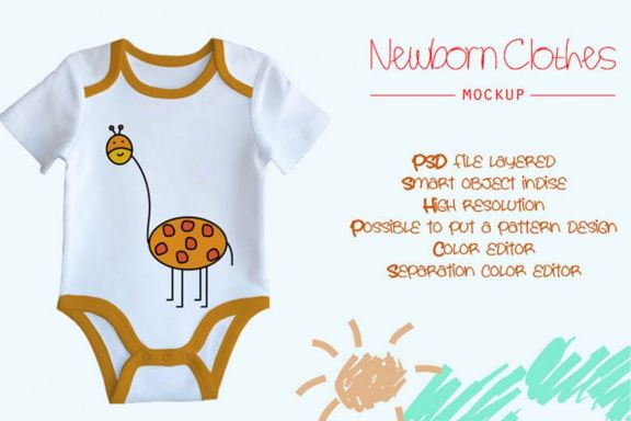 Newborn Clothes Mock-up