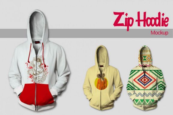 Zipp Hoodie Mock-Up