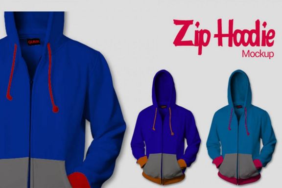 Zipp Hoodie Mock-Up