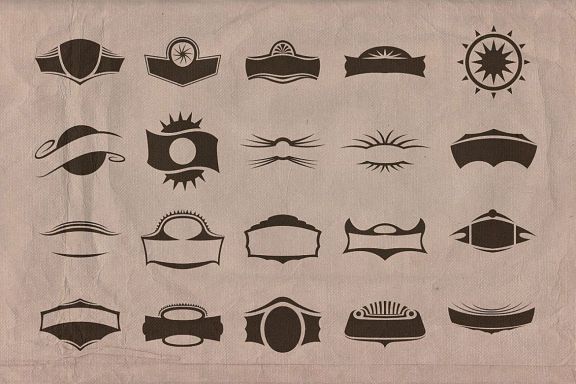 Retro & Vintage Shapes - Medailons