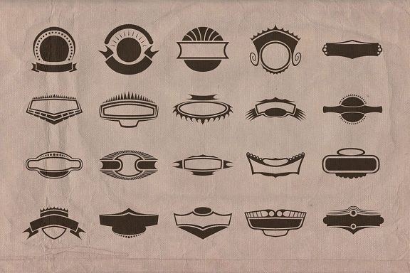 Retro & Vintage Shapes - Medailons