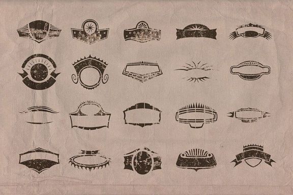 Retro & Vintage Shapes - Medailons