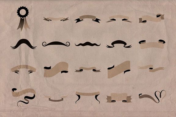 Retro & Vintage Shapes - Ribbons 2