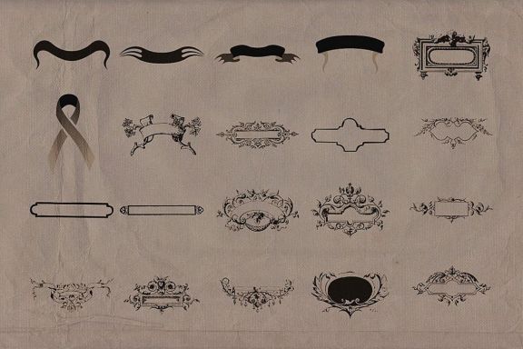 Retro & Vintage Shapes - Ribbons 2