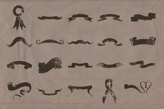 Retro & Vintage Shapes - Ribbons 2