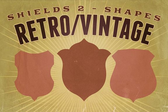 Free Retro & Vintage Shapes - Shields 2