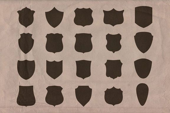 Free Retro & Vintage Shapes - Shields 2