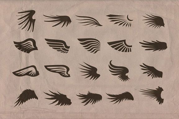 Retro & Vintage Shapes - Wings 2